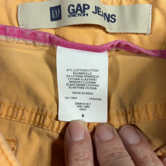 Vintage GAP Jeans Orange Cream Denim Mini Skirt – Size 6 - Picture 2 of 15
